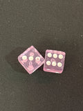 Clear Pink Translucent Mahjong Dice