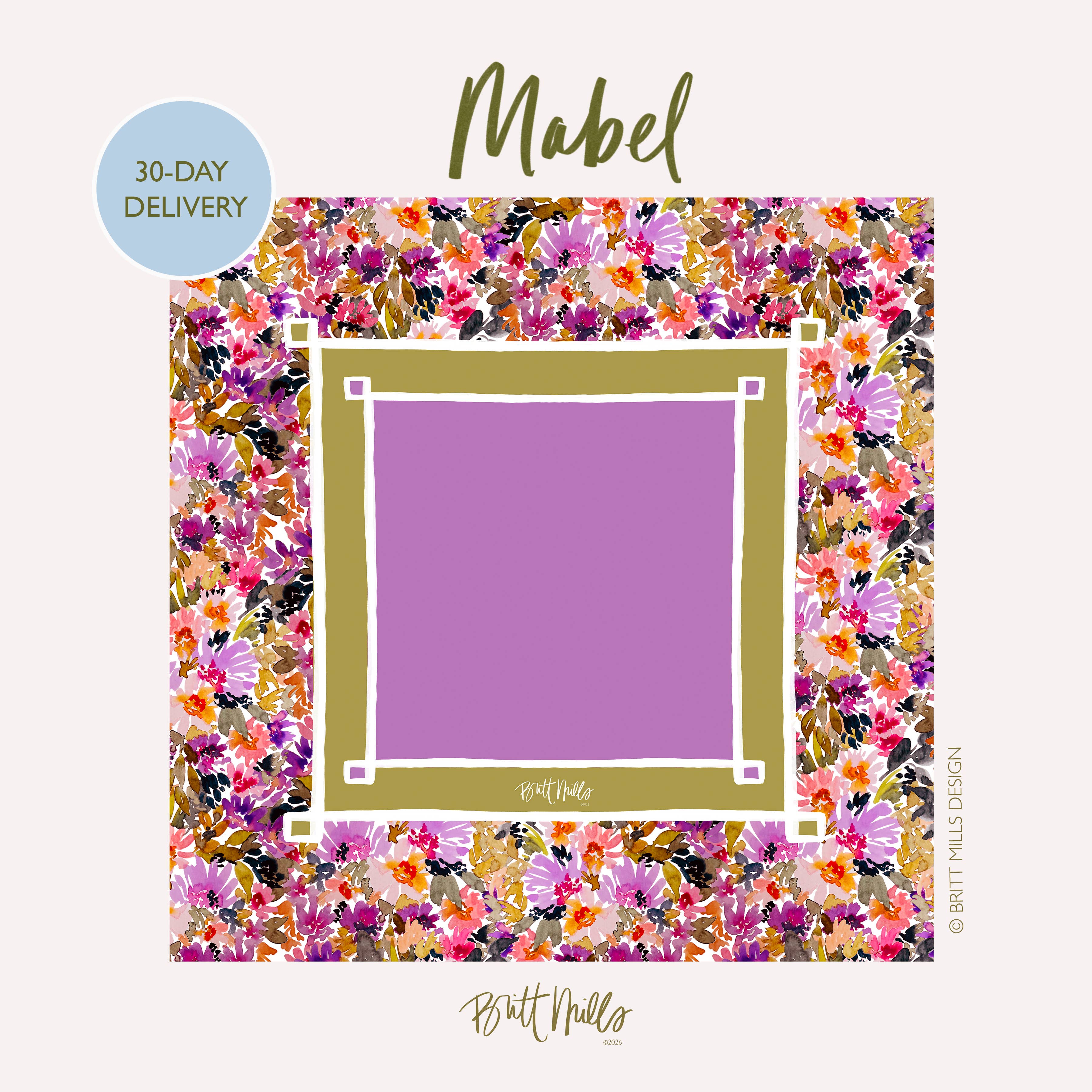 Britt Mills Mahjong Mats (Non-Neoprene): Mabel
