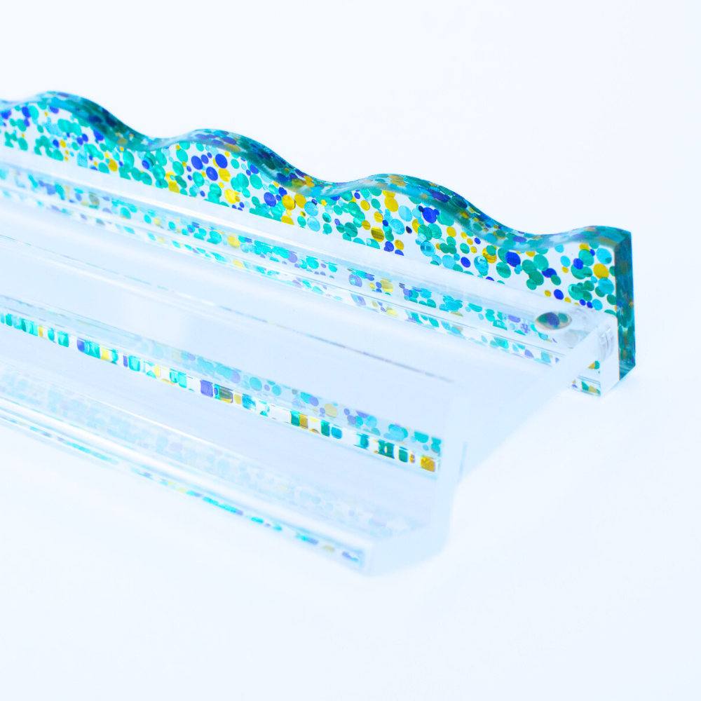 My Fair Mahjong MAHJONG RACK PUSHER ADD ON-MAGNETIC | Premium Acrylic Set(4): Scalloped White Solid