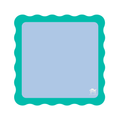 My Fair Mahjong MAHJONG MAT  |  Color Wave  |  31" x 31": Blue Center- Green Scallop