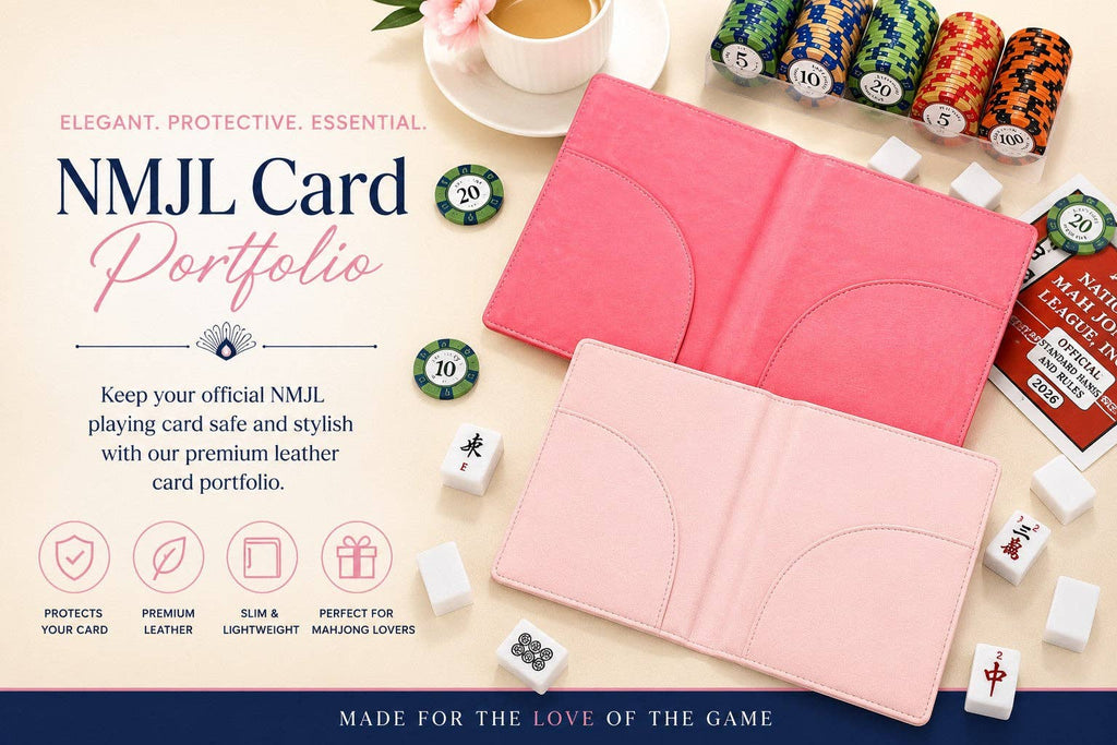 Leather NMJL Card Portfolio: Pink