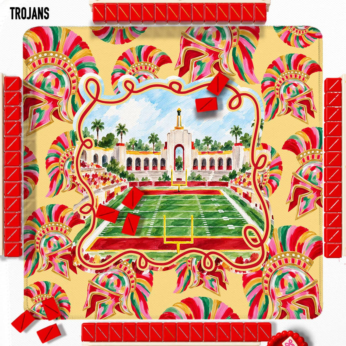 Mahjong Mat 31", Football, LSU Louisiana Tigers Purple