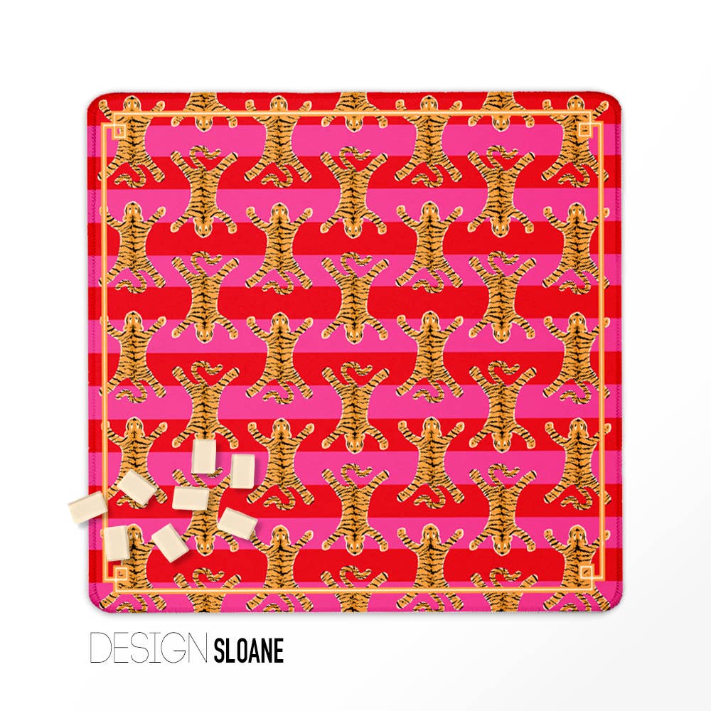 Mahjong Mat, Neoprene, Preppy,Chinoiserie, Boutique Monogram: Sloane / Neoprene without bag