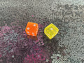 Yellow and Orange Mahjong Dice