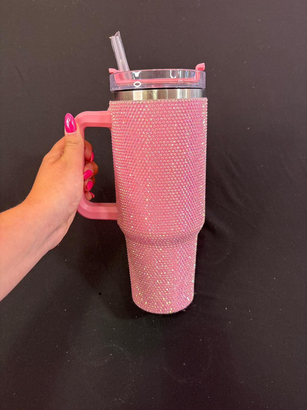 Light Pink Sparkle Tumbler Cup