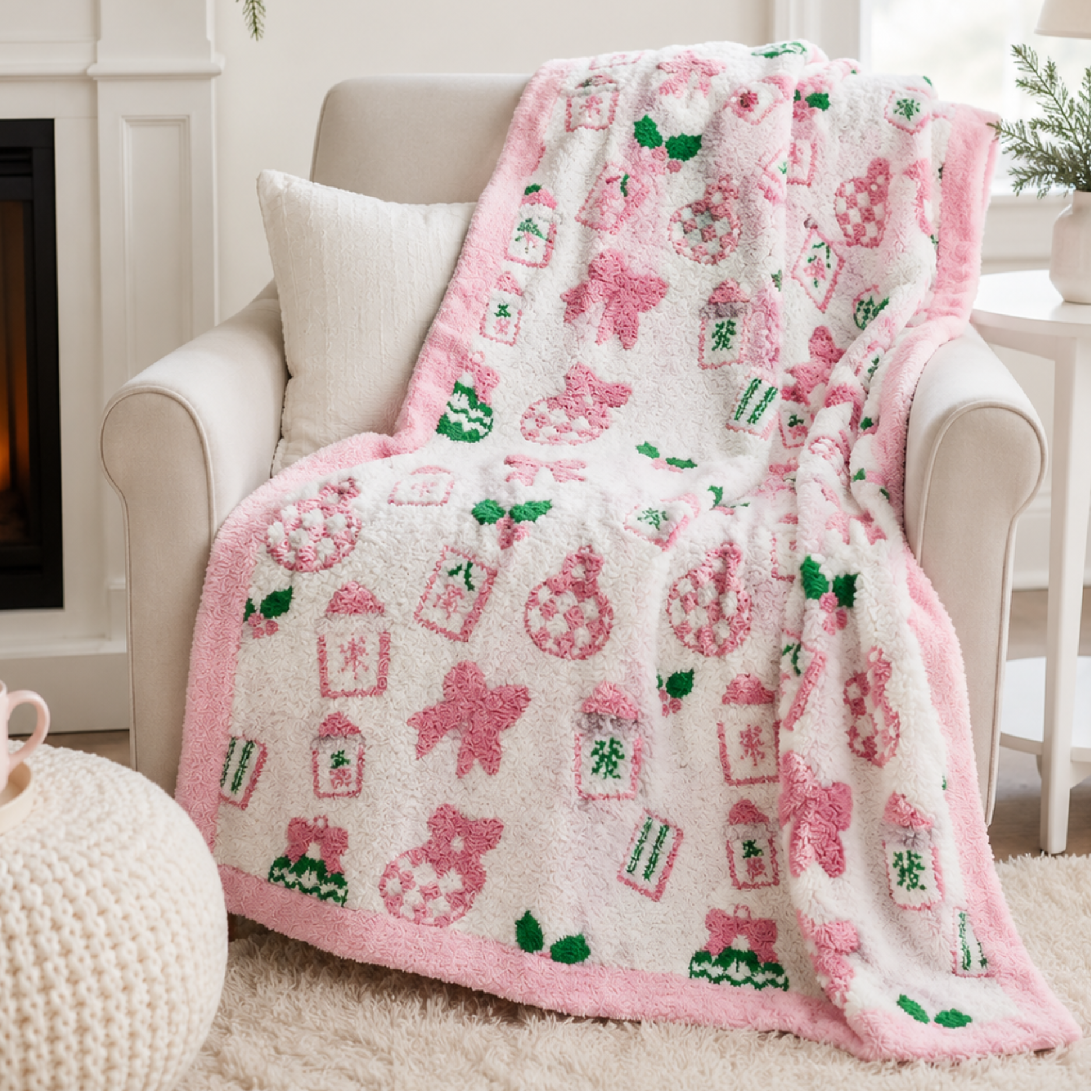 PREORDER Holiday Collection Blanket - Soft as a Cloud Cozy - Christmas Mahjong SHIPS Sept!