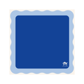 My Fair Mahjong MAHJONG MAT  |  Color Wave  |  31" x 31": Cobalt Center- Blue Scallop
