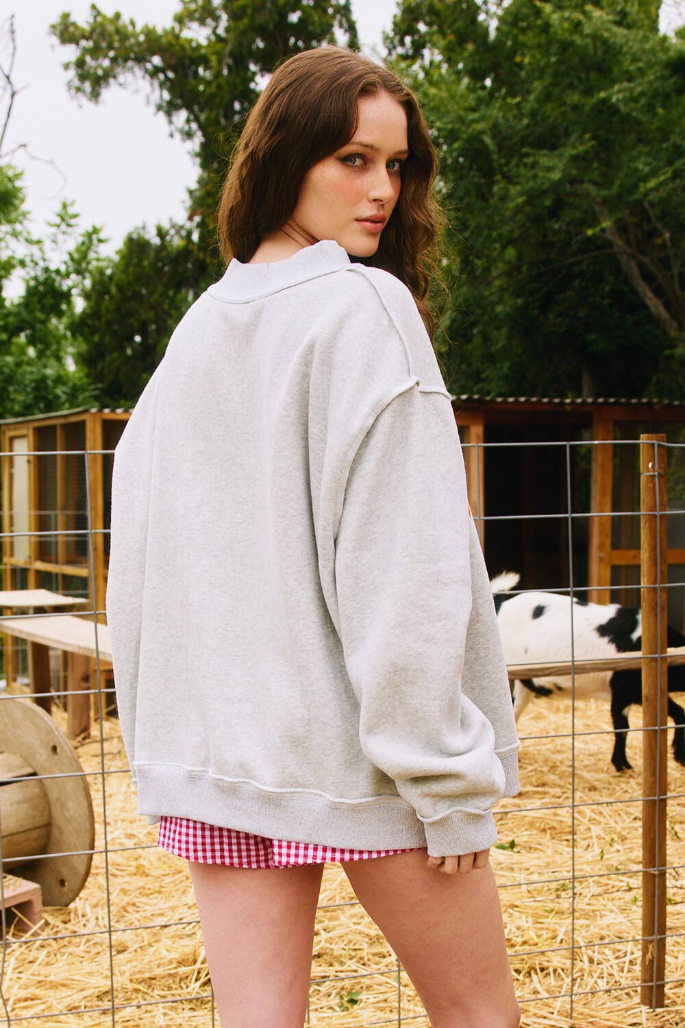 TENNESSEE  'TENNESSEE & TN' Reversible Mockneck HEATHER GREY / S/M or L/XL (PRESALE: SHIPS EARLY SEPT!)