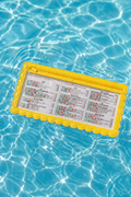 Splash-Proof Mahjong Card Holder for Pool Mahjong - Yellow Scallops STANDARD SIZE: Pack of Four Card Holders