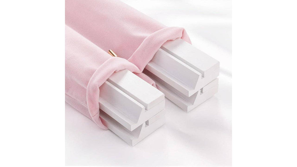 Rack Bag for Racks and Pushers, Velvet, 2 Compartments Fits 4 Racks up to 20": Pink