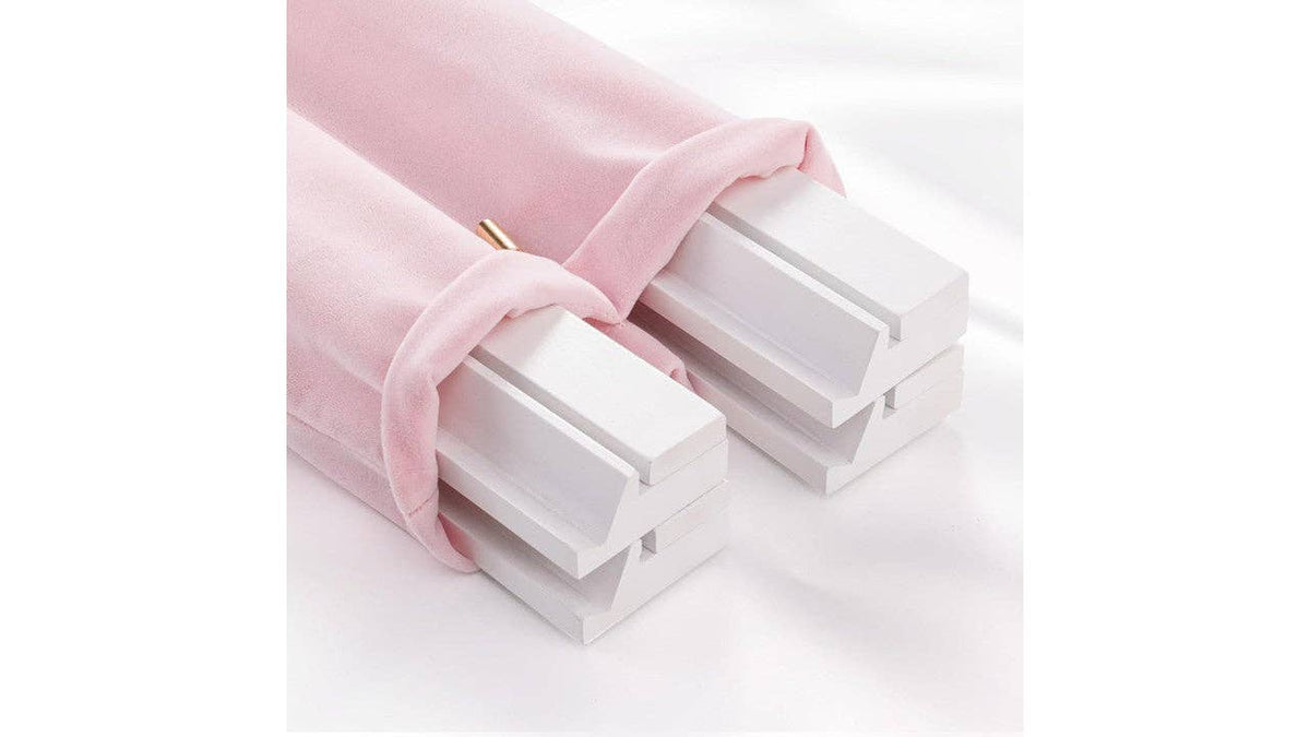 Rack Bag for Racks and Pushers, Velvet, 2 Compartments Fits 4 Racks up to 20": Pink