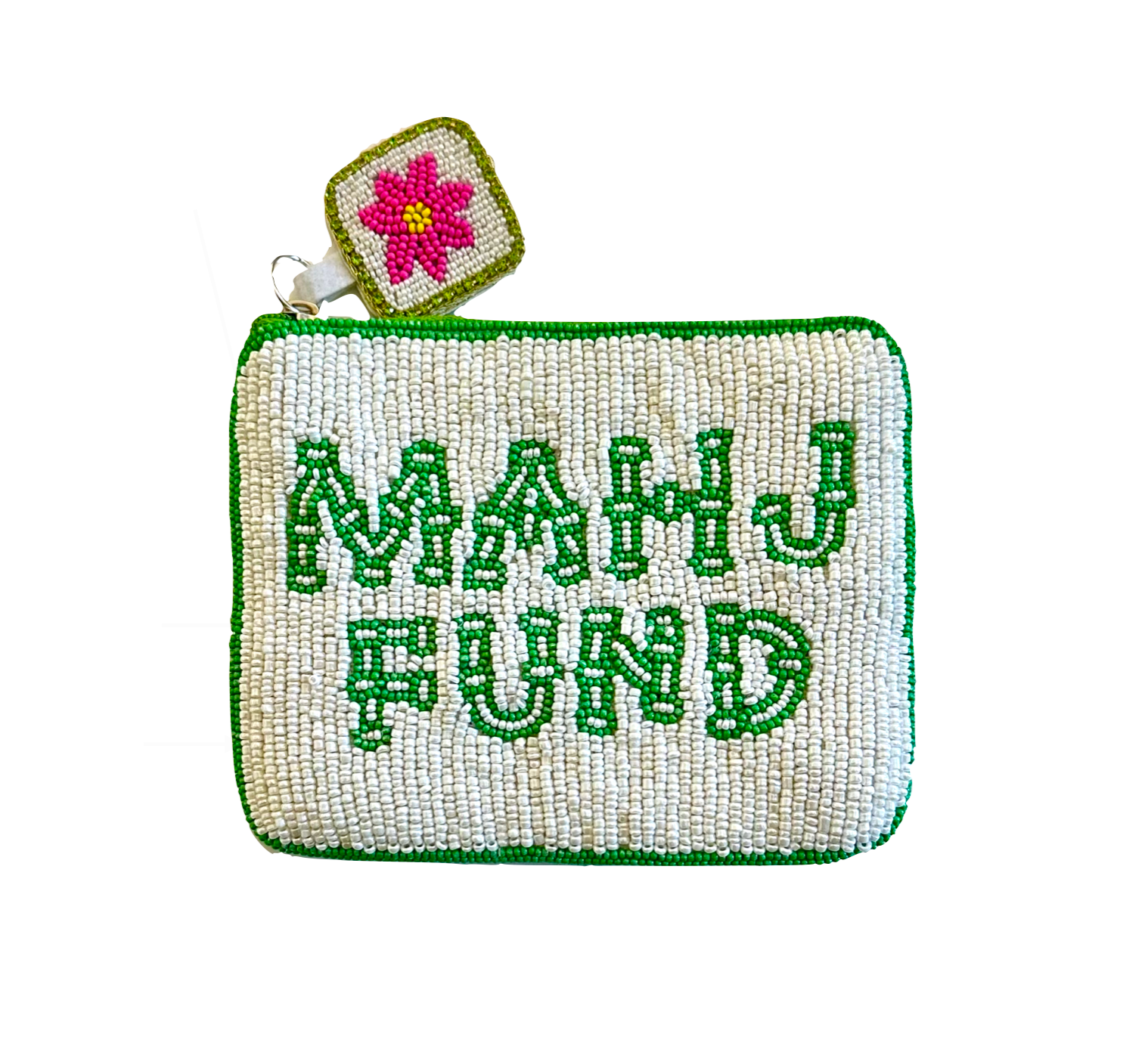 Mahjong Coin Purse, Mahj Fund, Beaded Bag