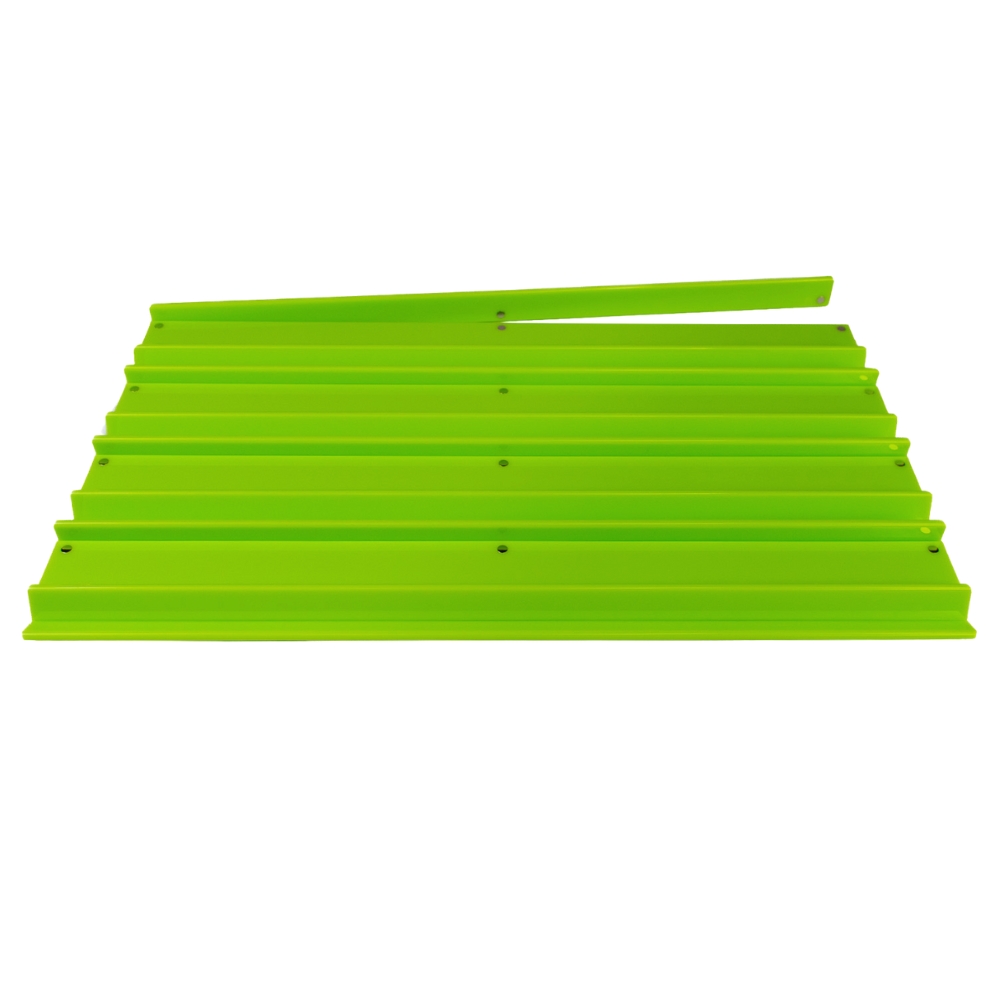 My Fair Mahjong MAHJONG RACKS | Premium Acrylic | 4 Racks + 4 Pushers: Solid Citrus Green / Chartreuse