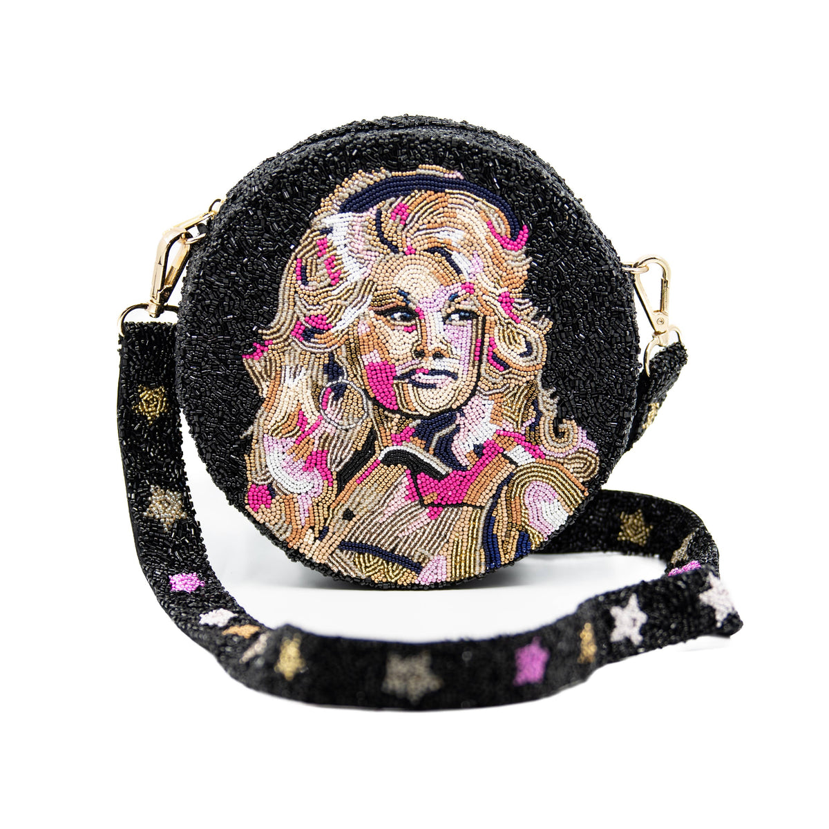 Dolly Black Cross Body Beaded Bag
