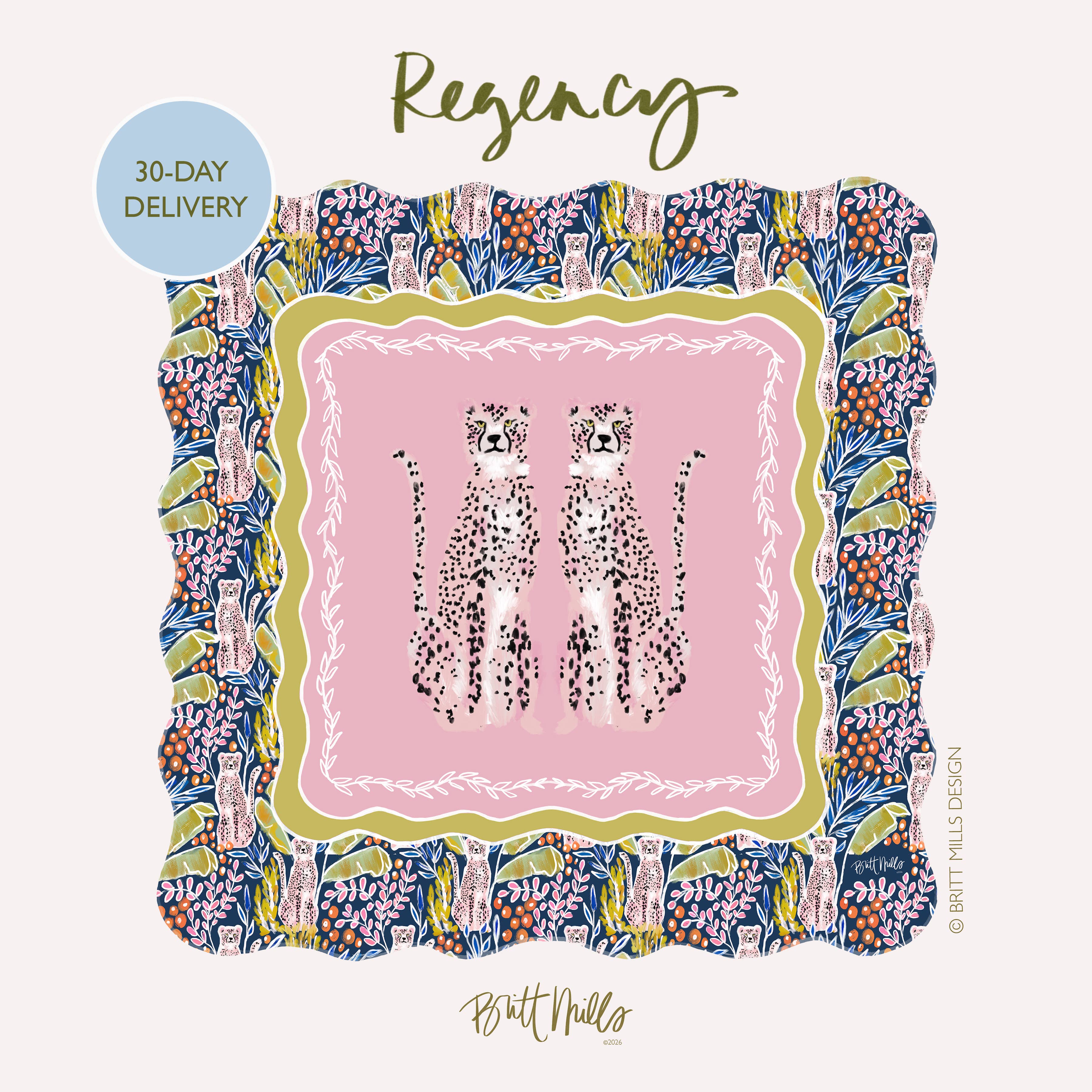 Britt Mills Mahjong Mats (Non-Neoprene): Colorful Chinoiserie