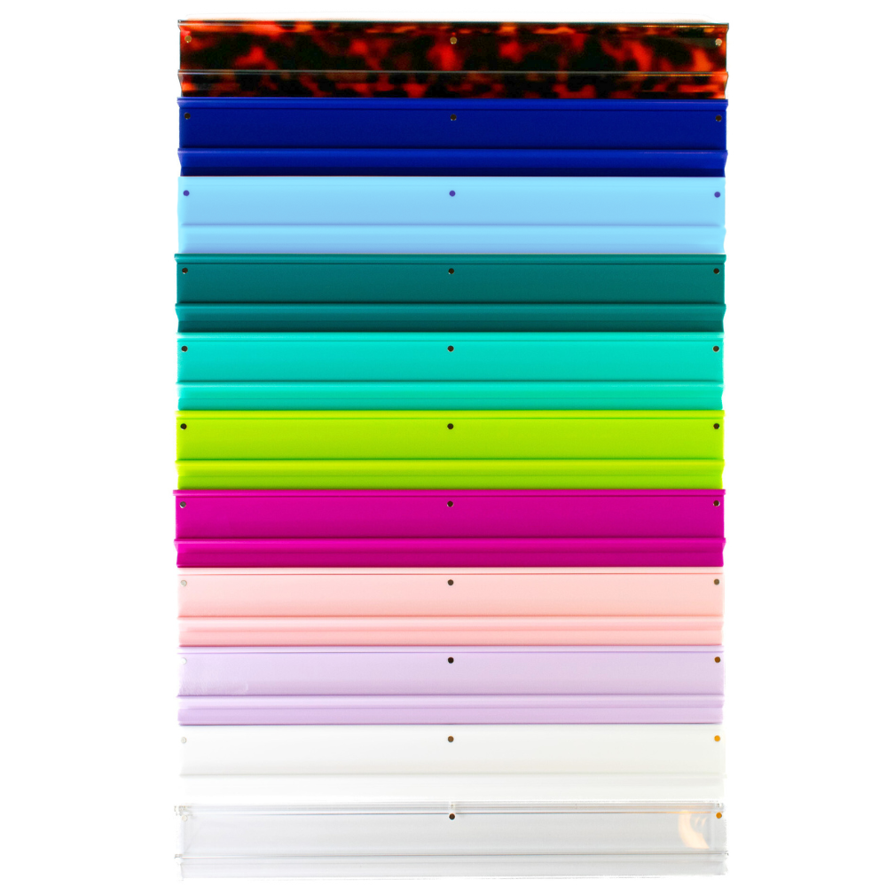 My Fair Mahjong MAHJONG RACKS | Premium Acrylic | 4 Racks + 4 Pushers: Solid Indigo Blue