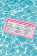 Splash-Proof Mahjong Card Holder for Pool Mahjong - Pink Scallops STANDARD SIZE: Pack of Four Card Holders