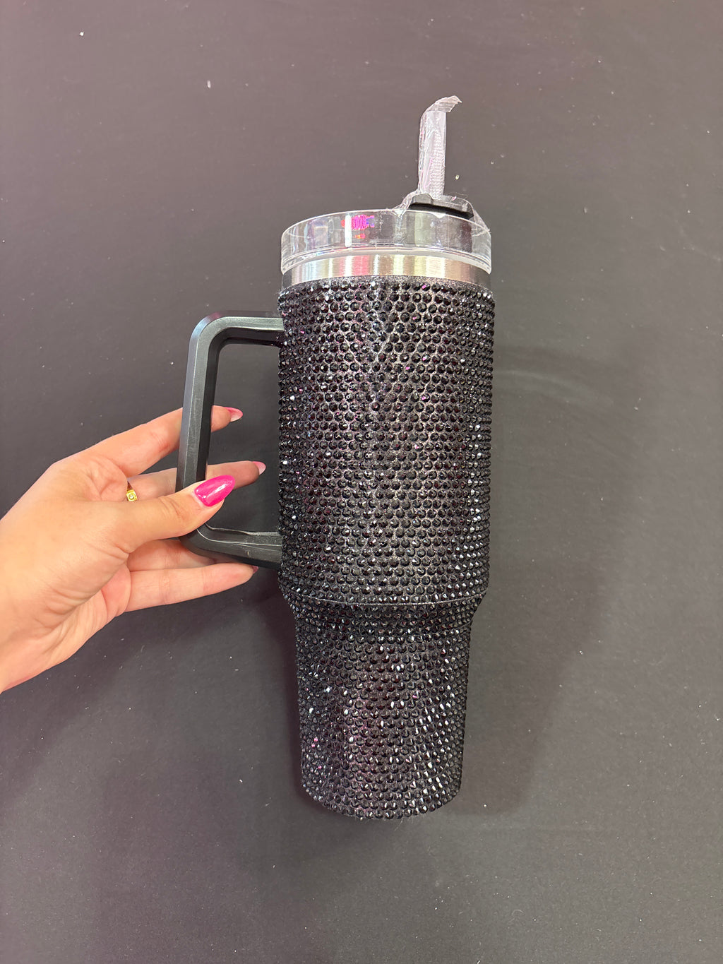 Black Sparkle Tumbler Cup