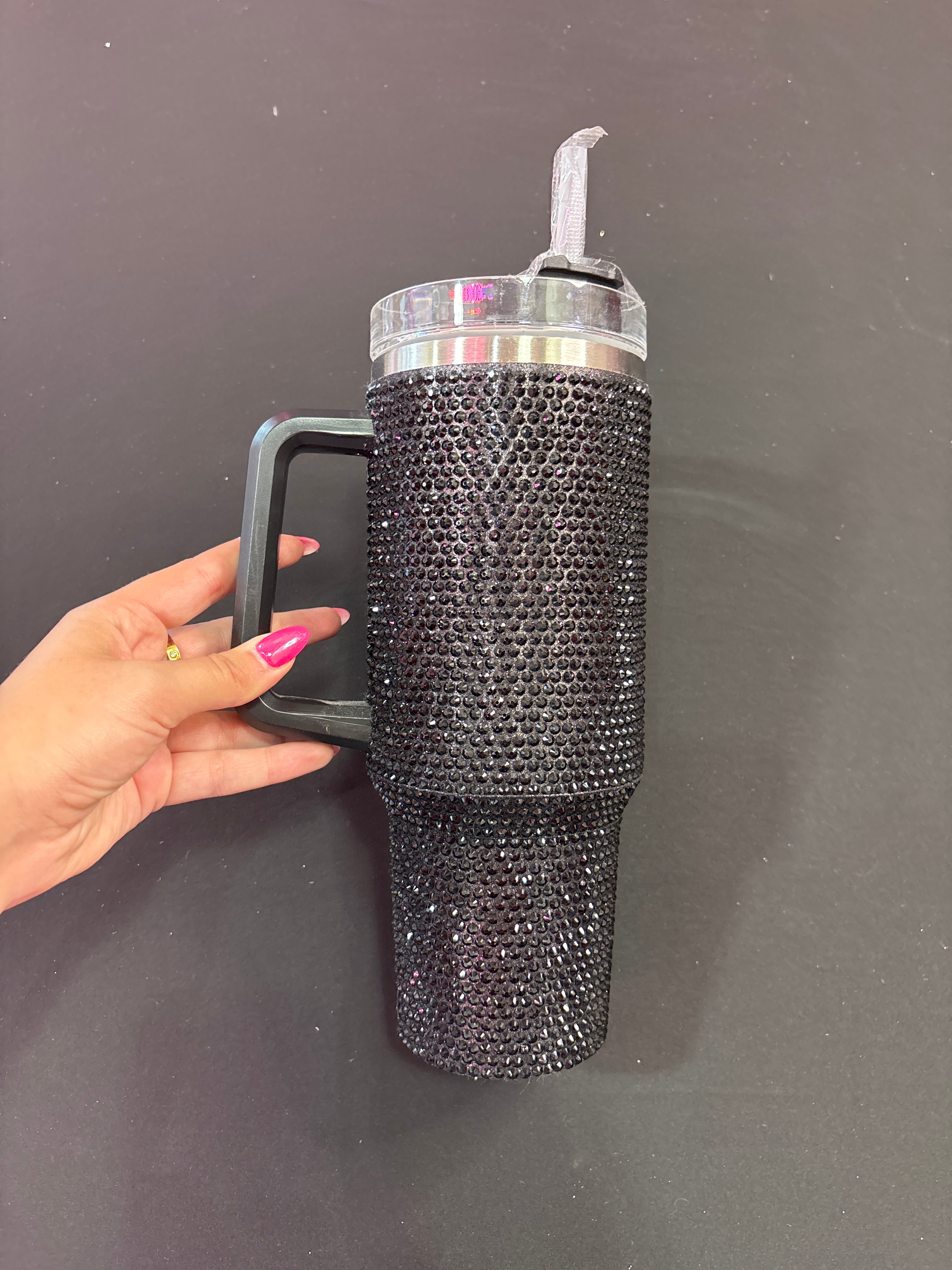 Black Sparkle Tumbler Cup