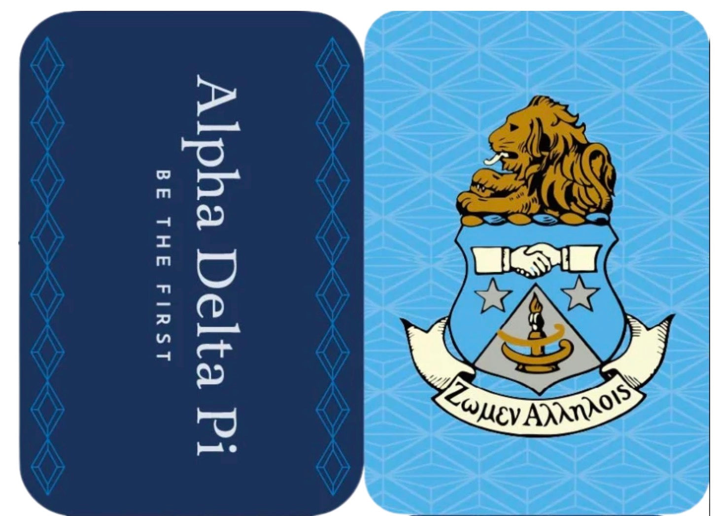 Mahjong Sisterhood Alpha Delta Pi Bid Day Bundle - Mahjong Tiles, Mat, and Shufflers