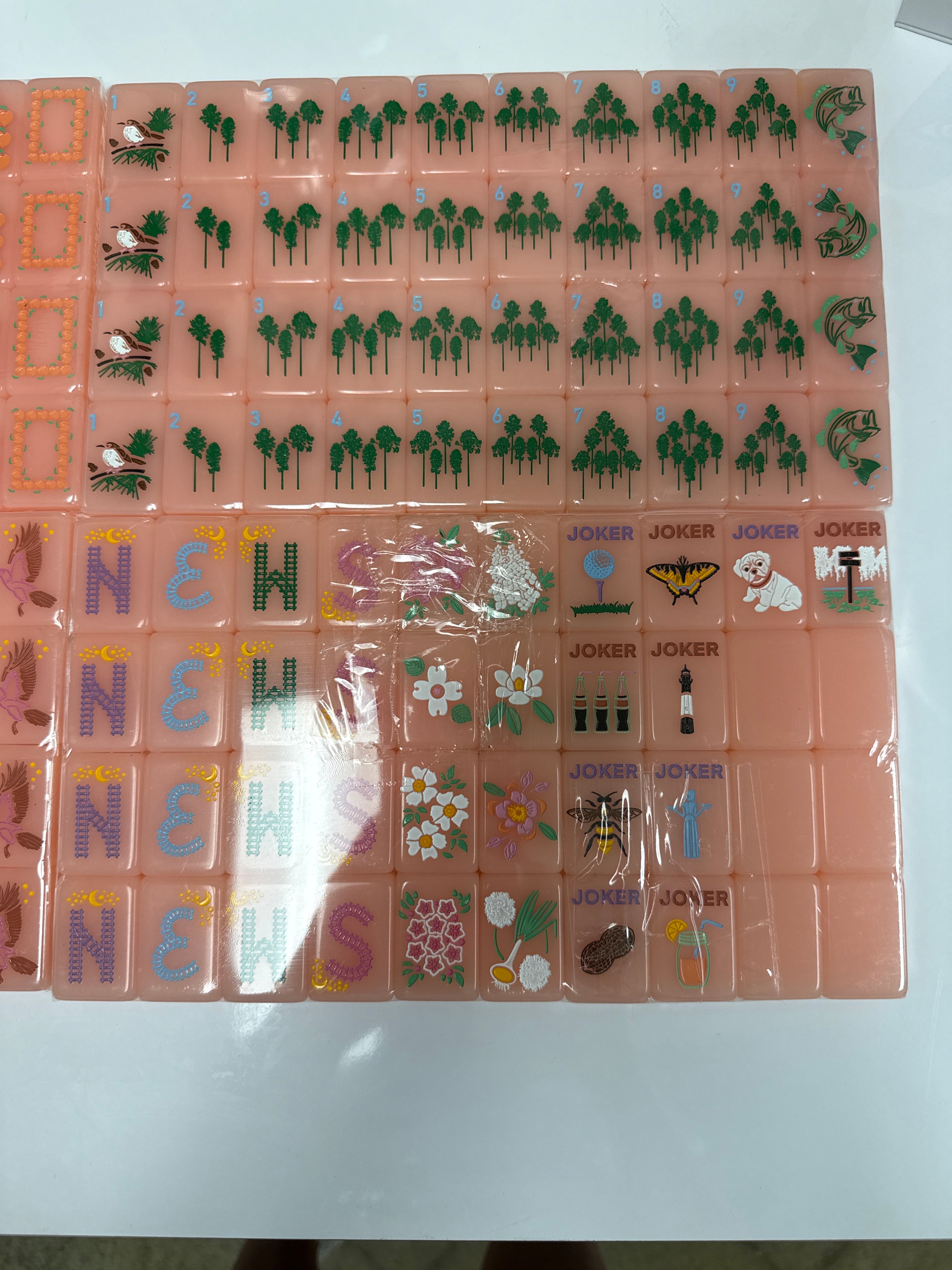 Middle and Main Mahjong Peach n' Pine Georgia Tiles