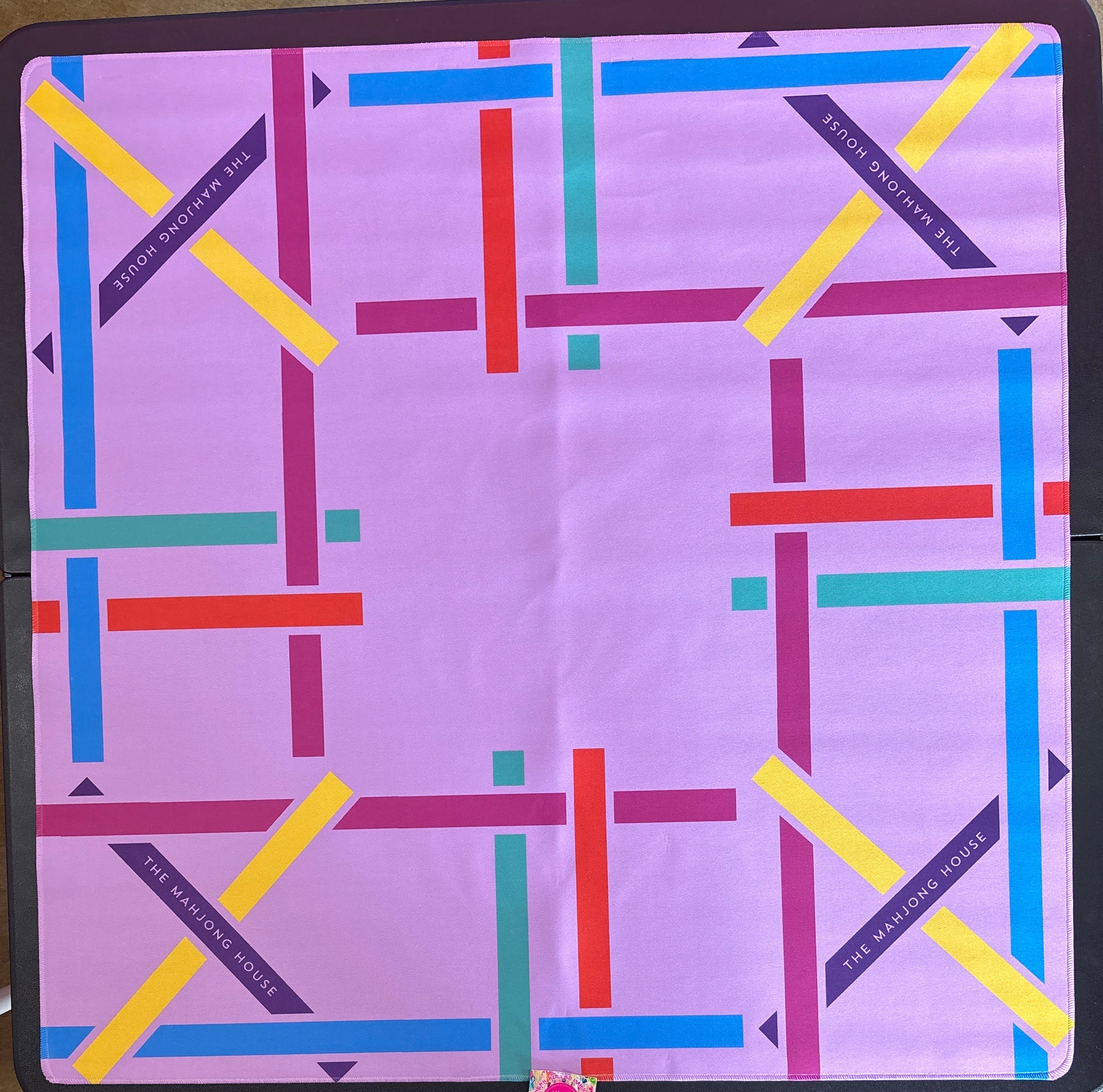 The Mahjong House Double Sided Mahjong Mat- Lilac Trellis CLEARANCE - MUST GO!!!