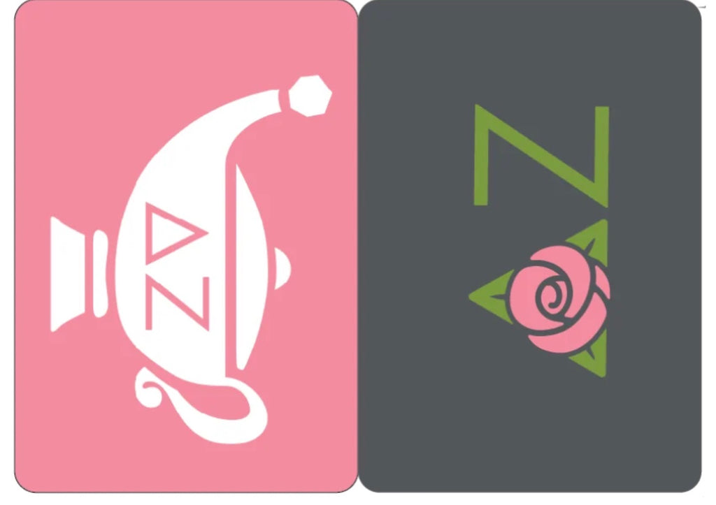 Mahjong Sisterhood Delta Zeta Bid Day Bundle- Mahjong Tiles, Mat, and Shufflers