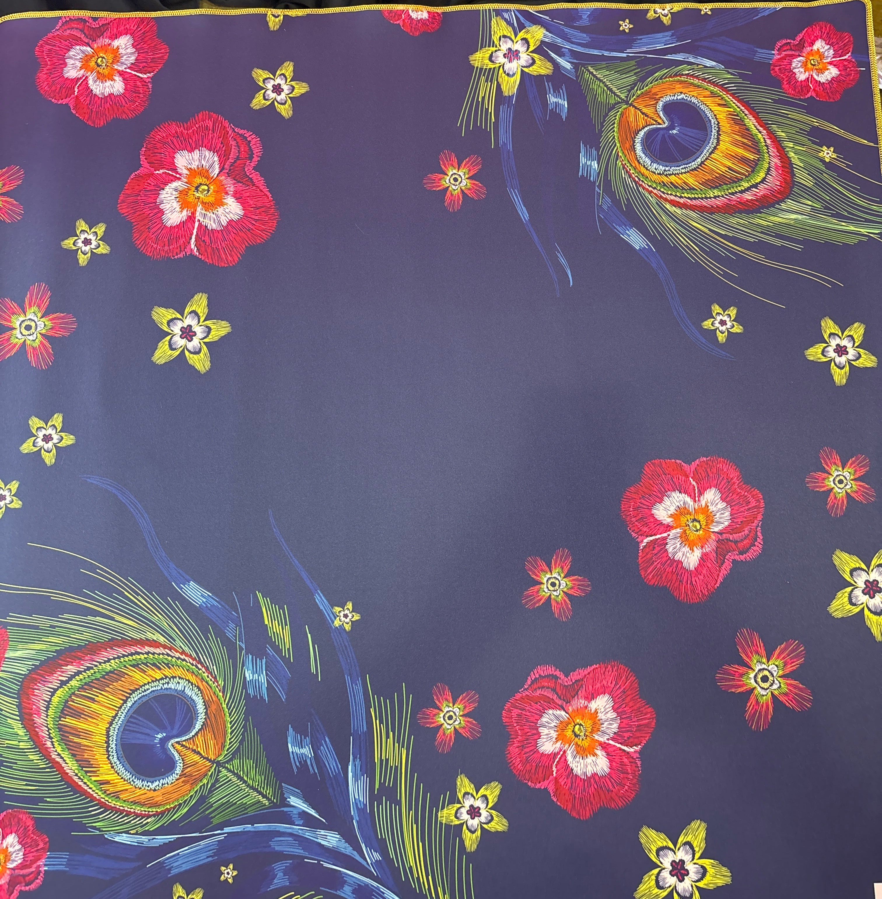 Bespoke double sided peacock  mahjong mat