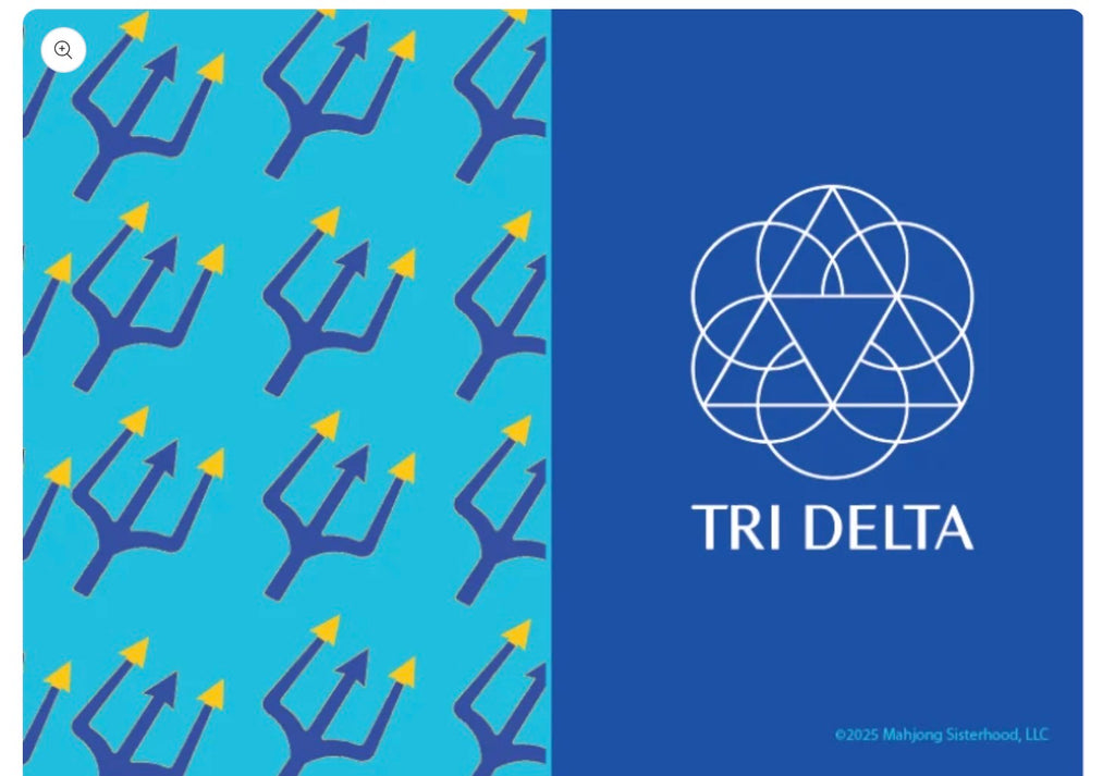 Mahjong Sisterhood Tri Delta Bid Day Bundle- Mahjong Tiles, Mat, and Shufflers