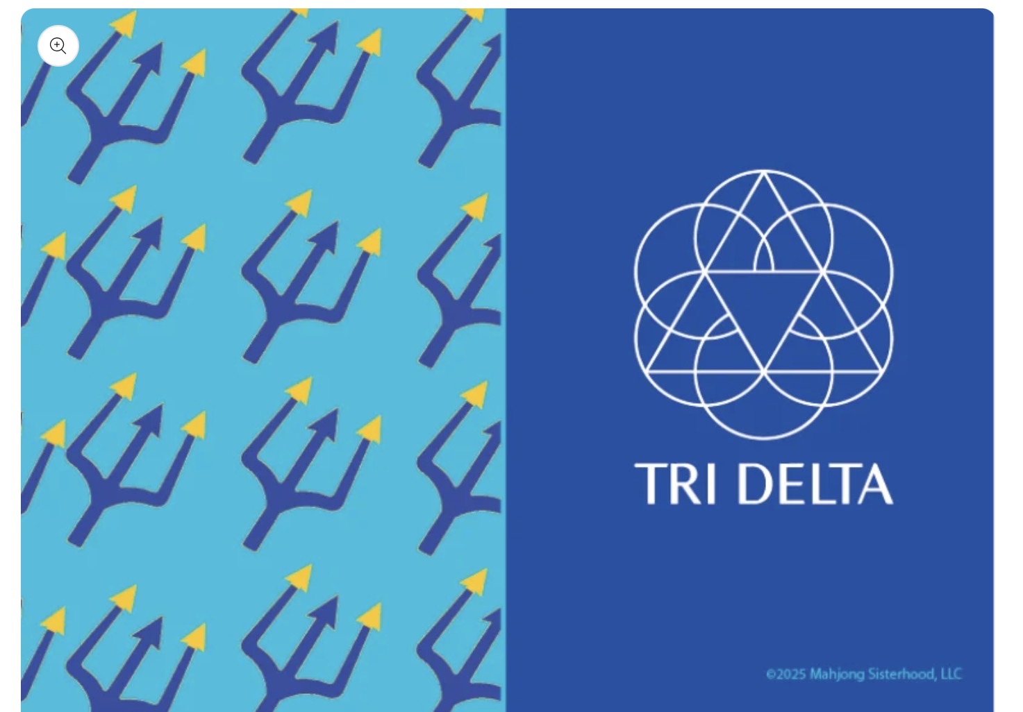 Mahjong Sisterhood Tri Delta Bid Day Bundle- Mahjong Tiles, Mat, and Shufflers