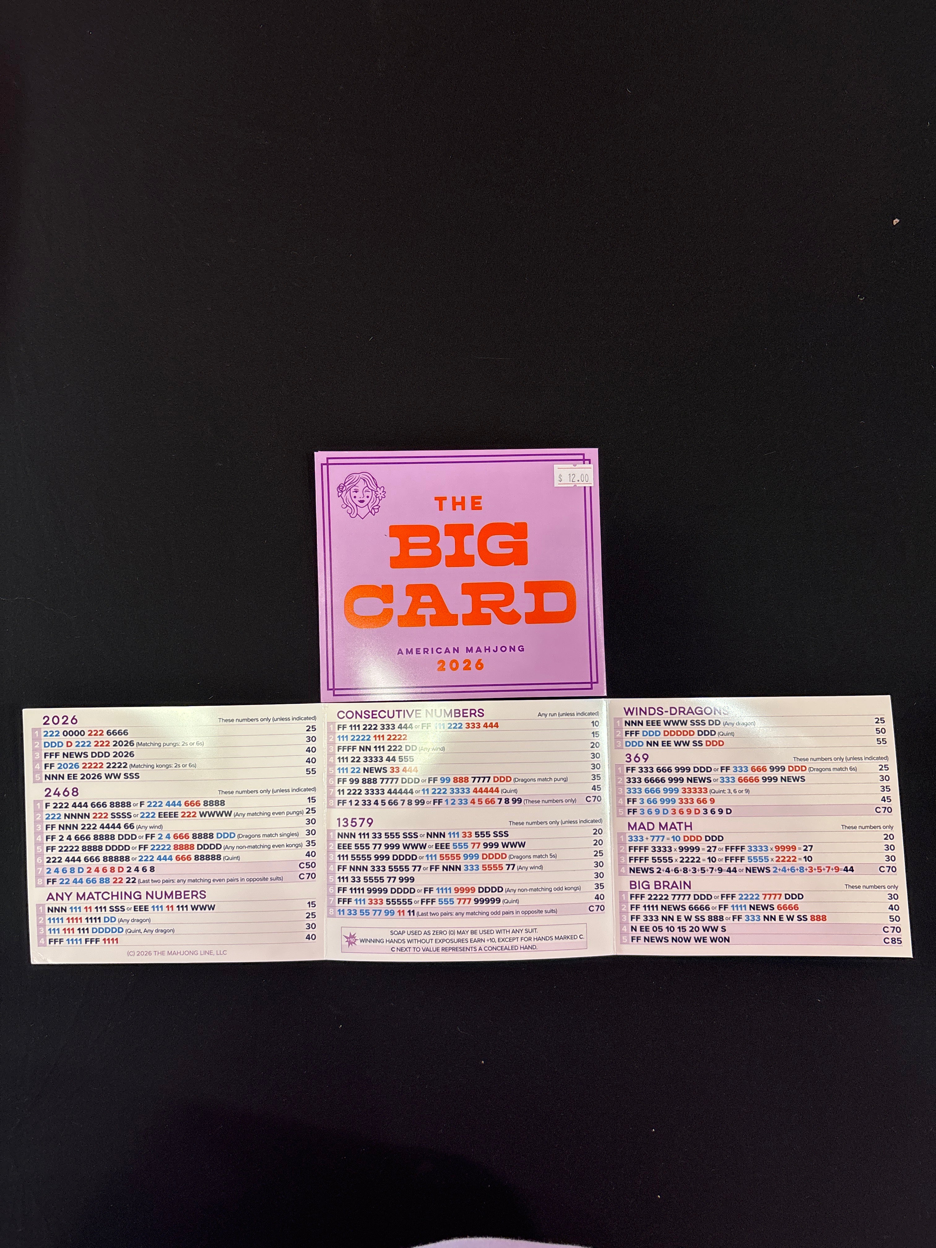 The Big Card American Mahjong 2026