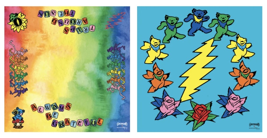 Grateful Dead Tie Dye Dream Double Sided Mat- Bespoke Mahjong
