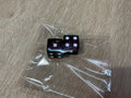 White on black mahjong dice