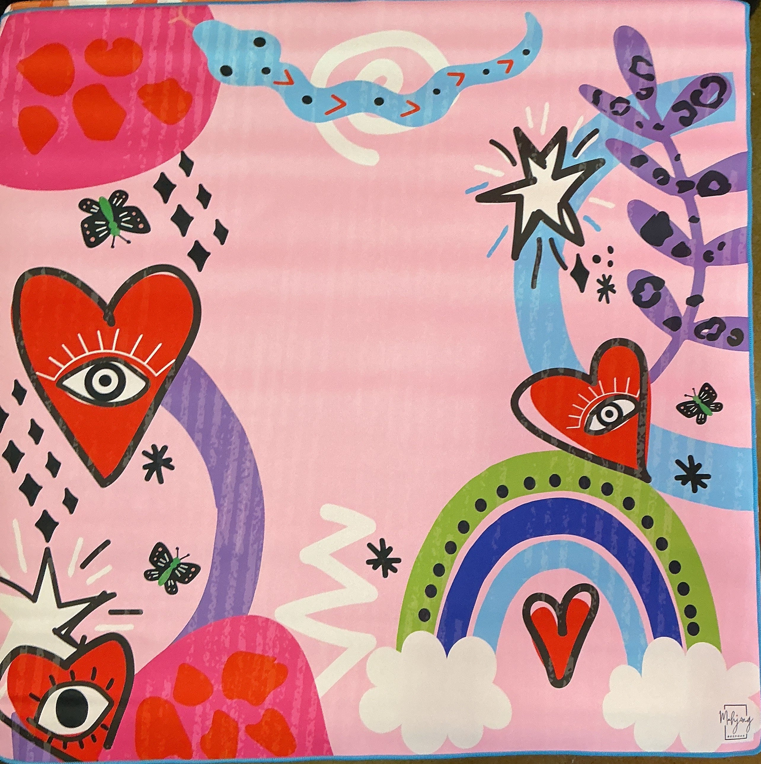 Pink Lucky Charm Mat- Bespoke Mahjong