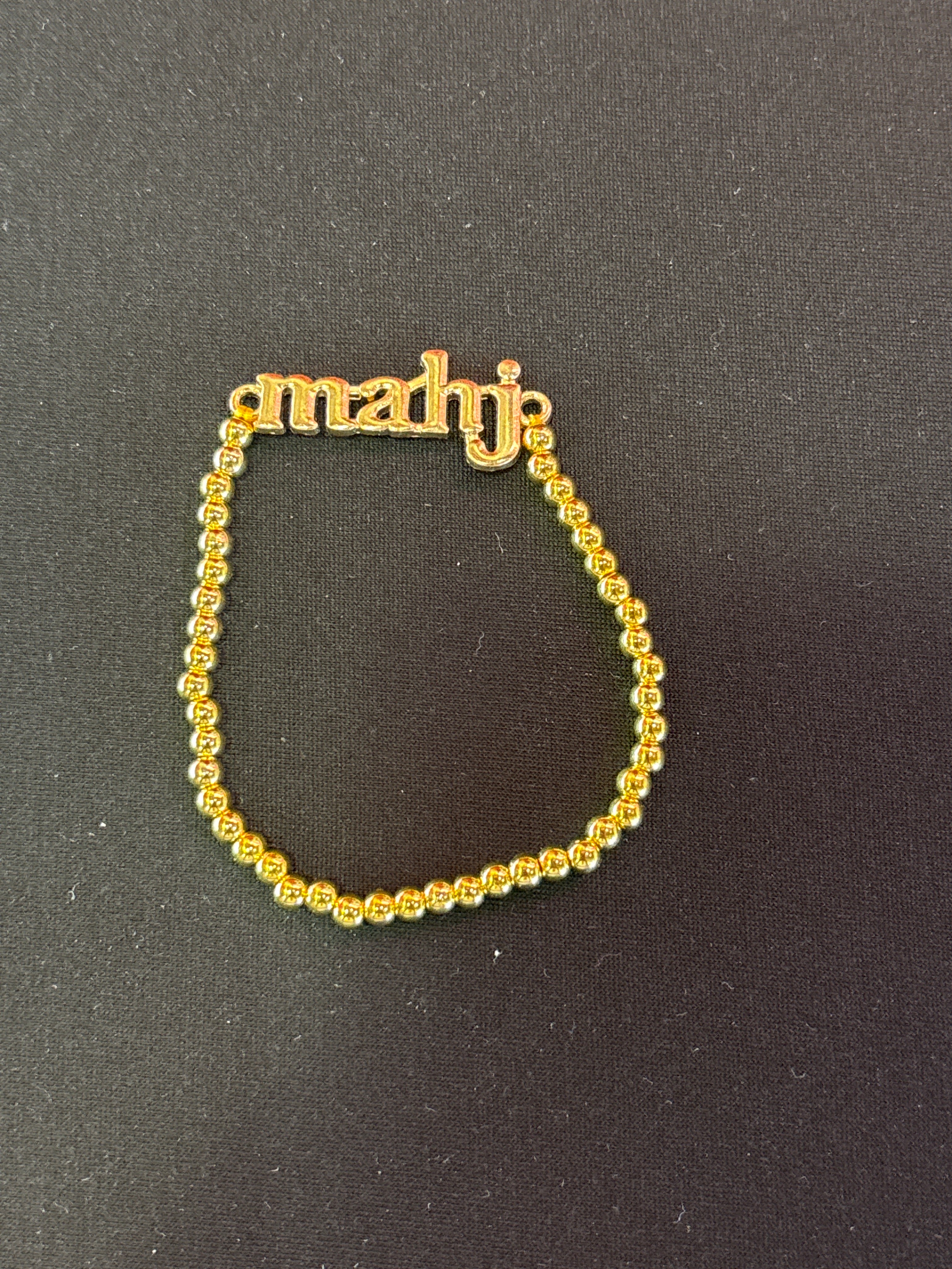 Gold Beaded Mahj Bracelet