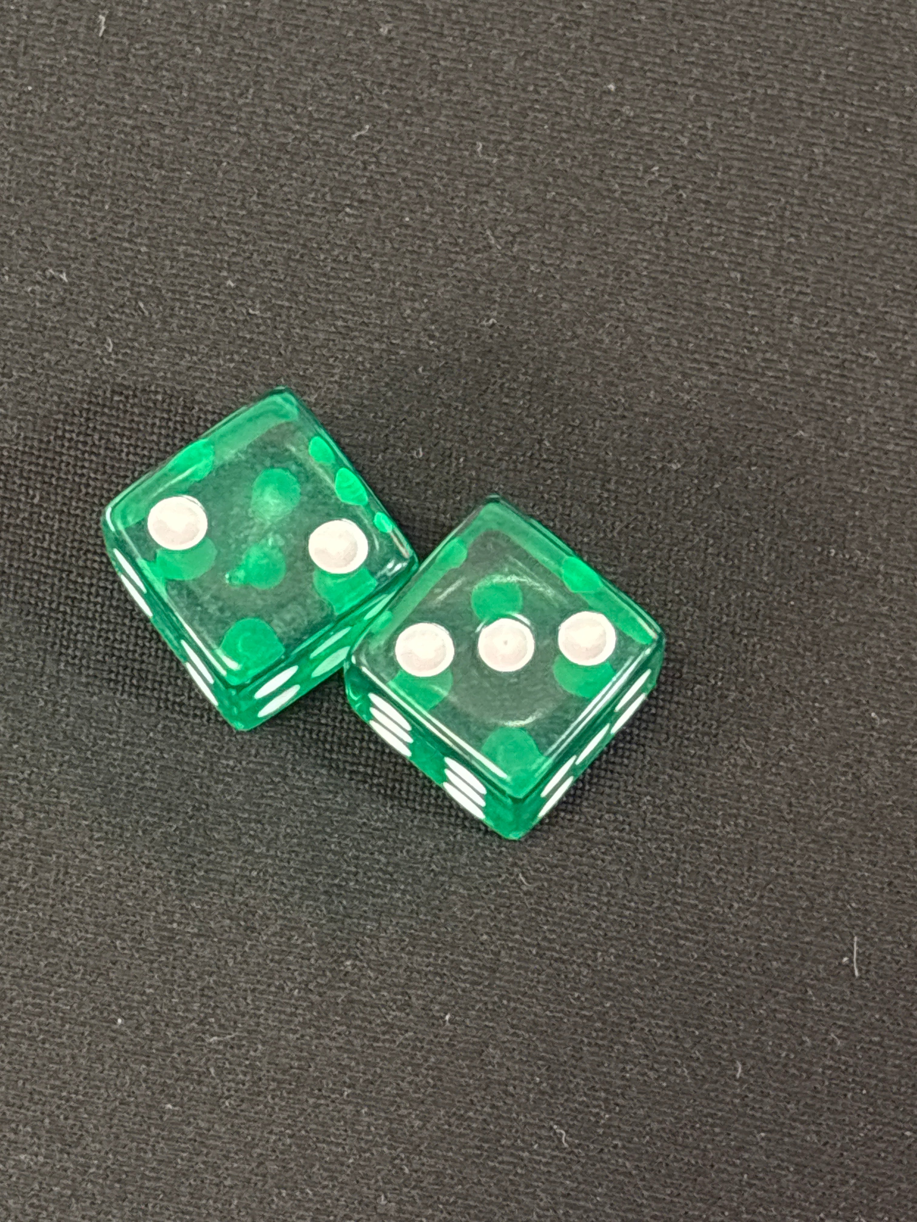Clear Emerald Green Mahjong Dice
