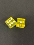 Yellow Clear Mahjong Dice