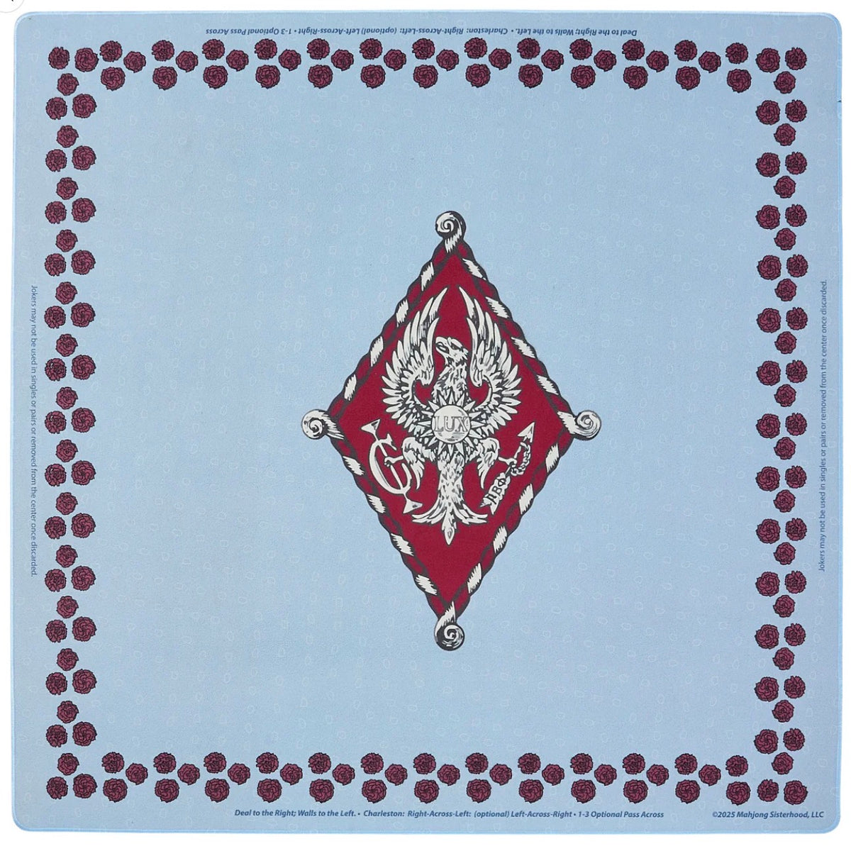 Mahjong Sisterhood Pi Beta Phi Bid Day Bundle- Mahjong Tiles, Mat, and Shufflers