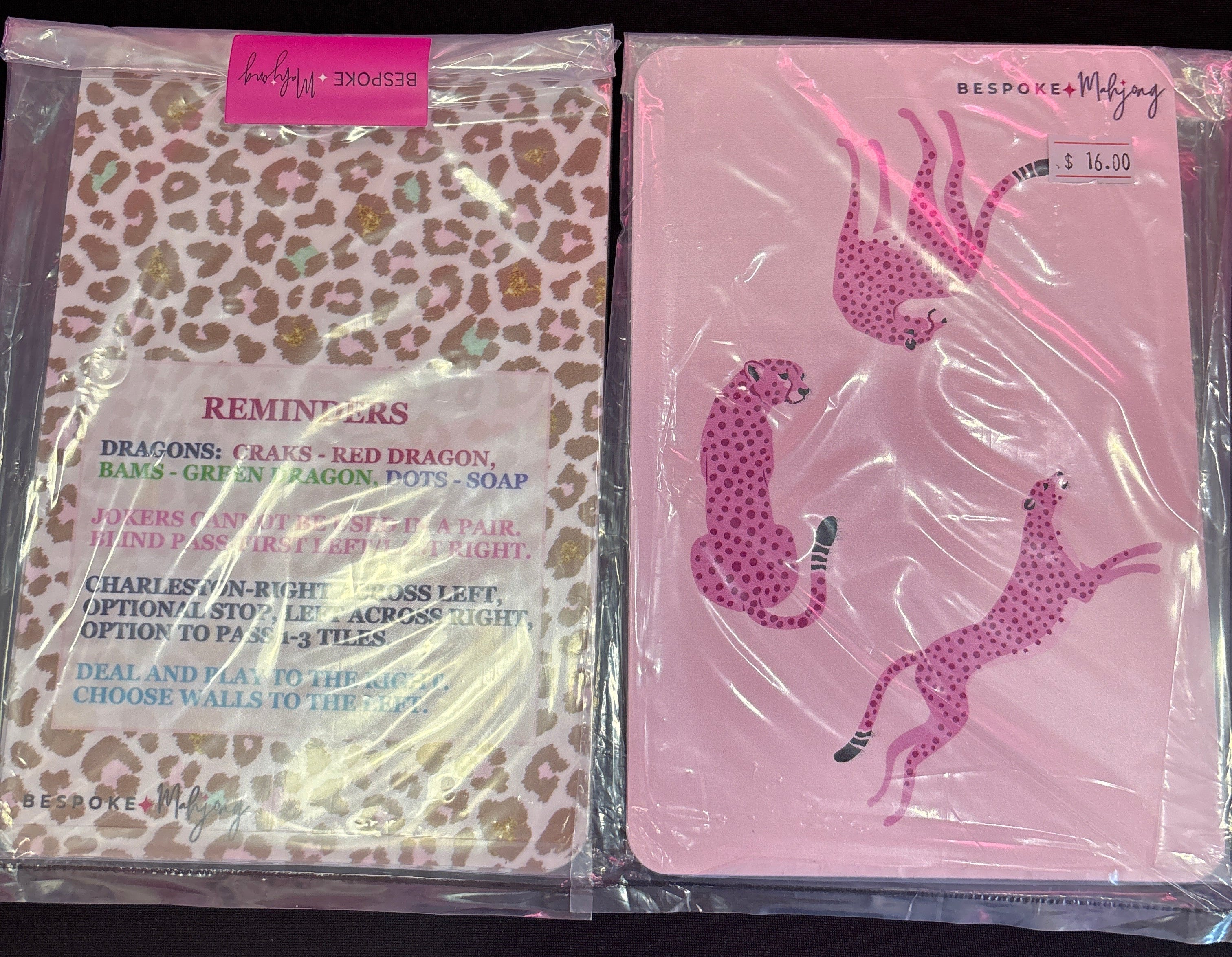 Bespoke Mahjong Cheetah Shufflers (Set of 2)