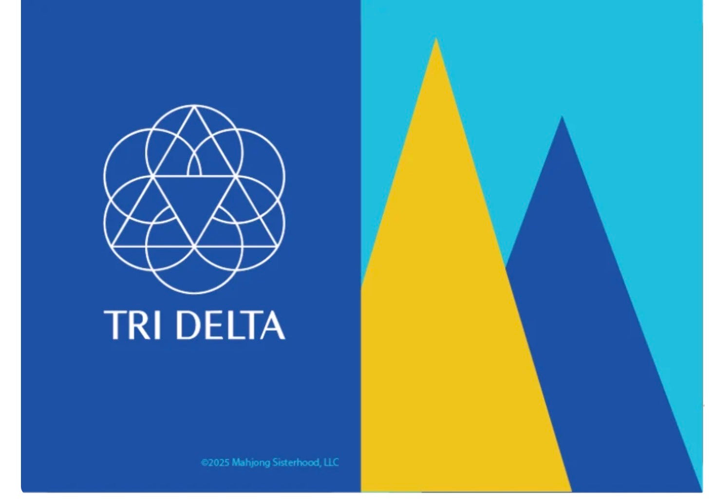 Mahjong Sisterhood Tri Delta Bid Day Bundle- Mahjong Tiles, Mat, and Shufflers