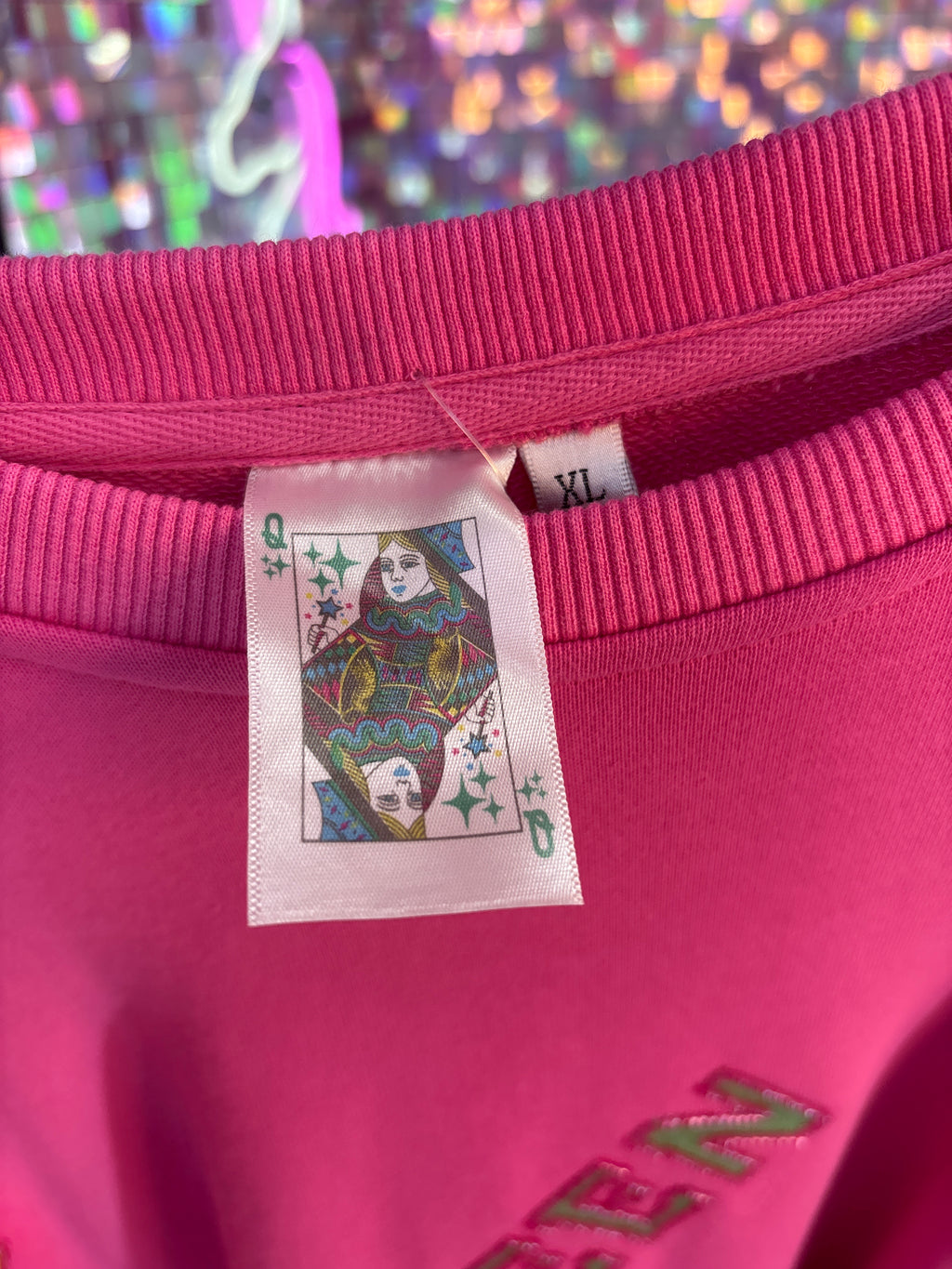 Queen of Sparkles QOS NWOT Pink Queen Sweatshirt XL