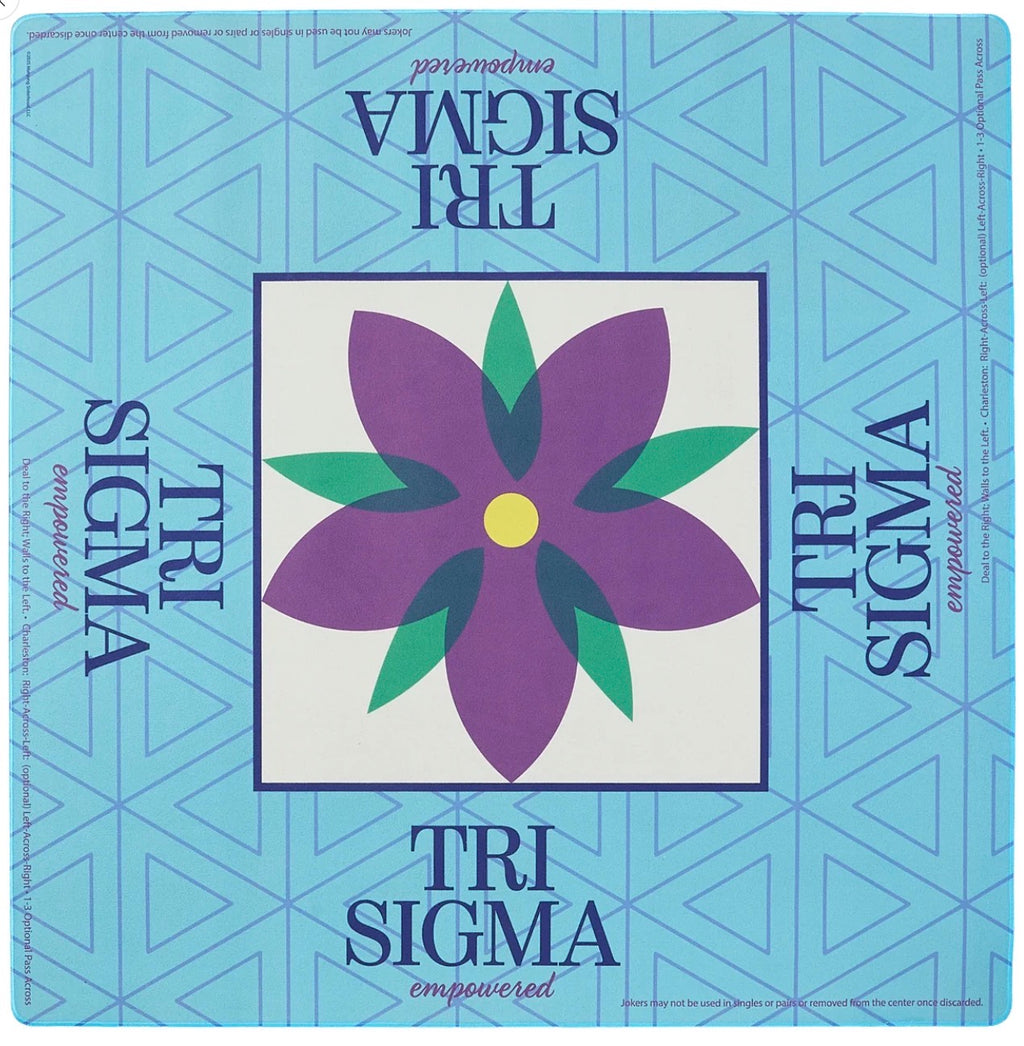 Mahjong Sisterhood Tri Sigma Bid Day Bundle- Mahjong Tiles, Mat, and Shufflers