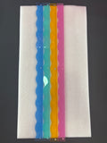 My Fair Mahjong MAHJONG RACK PUSHER ADD ON-MAGNETIC | Premium Acrylic Set(4): Scalloped Multi Transparent