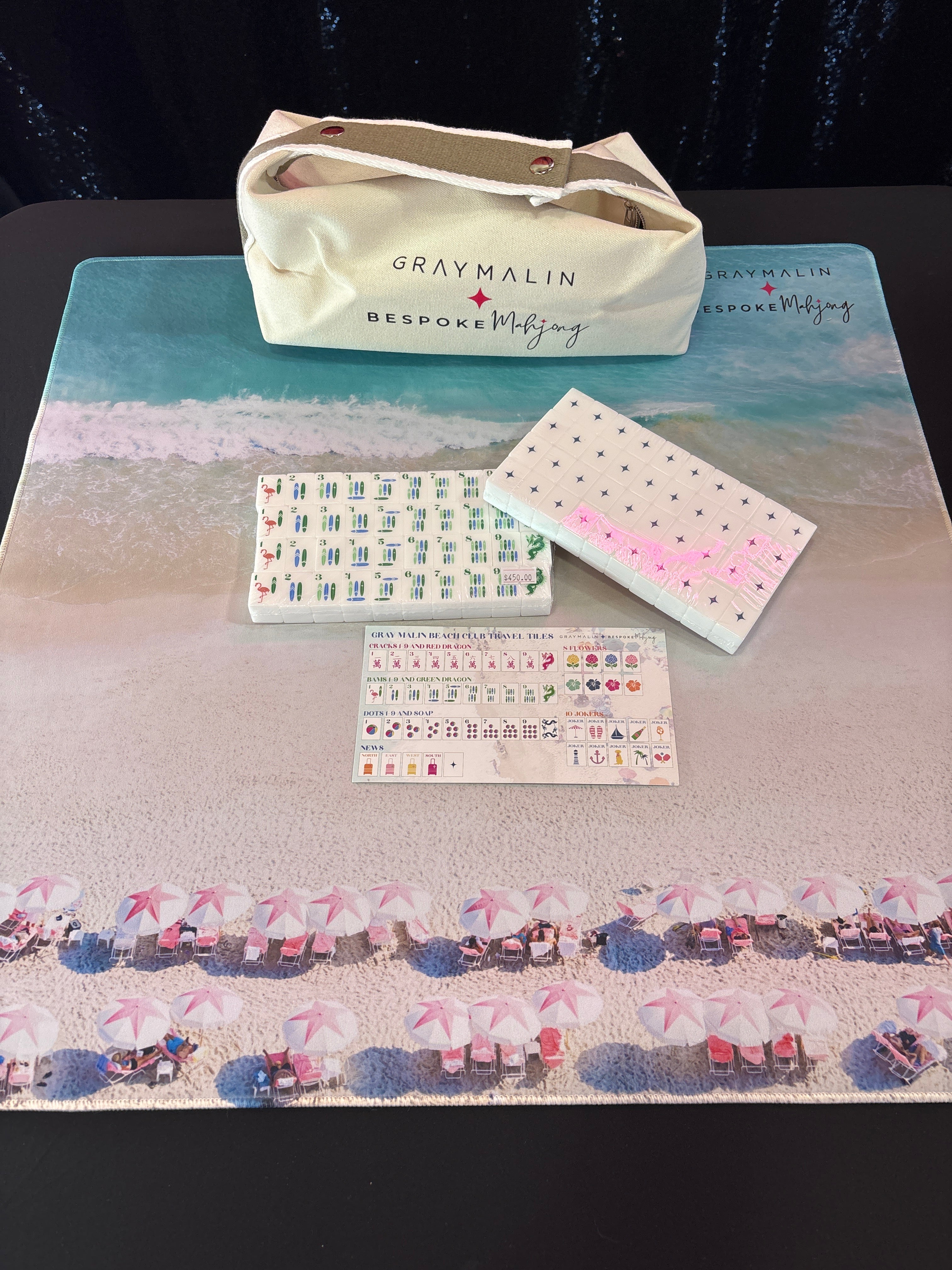 Bespoke Mahjong- Gray Malin Travel Tiles Mahjong Set