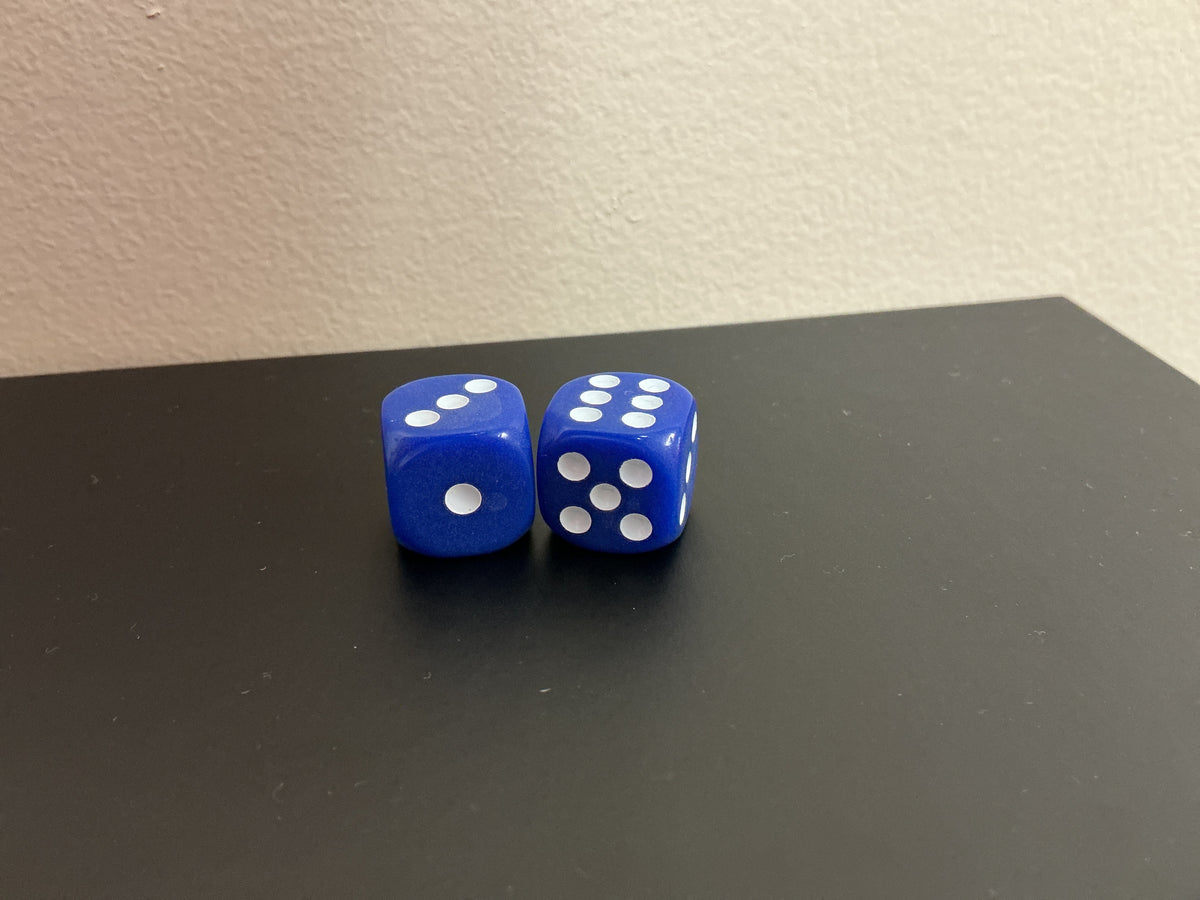 Blue Mahjong Dice