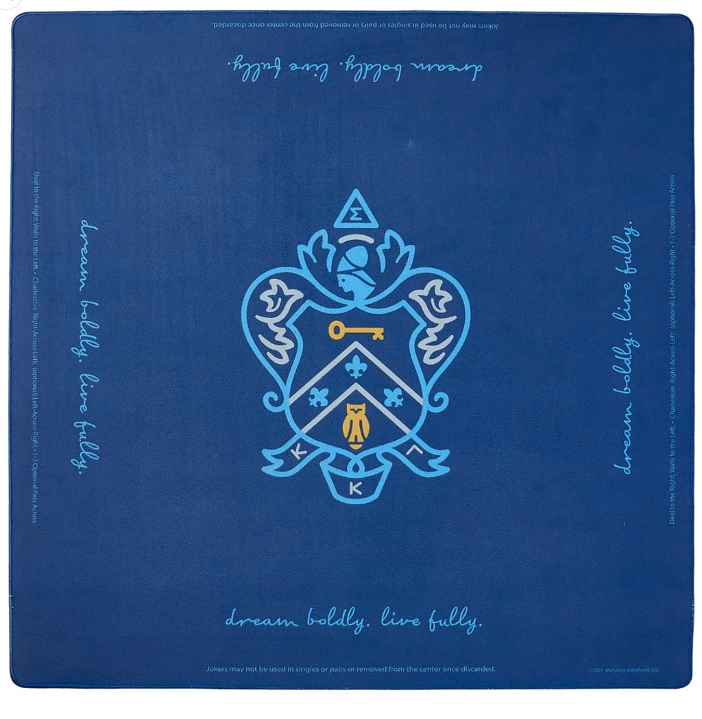 Mahjong Sisterhood Kappa Kappa Gamma Bid Day Bundle- Mahjong Tiles, Mat, and Shufflers