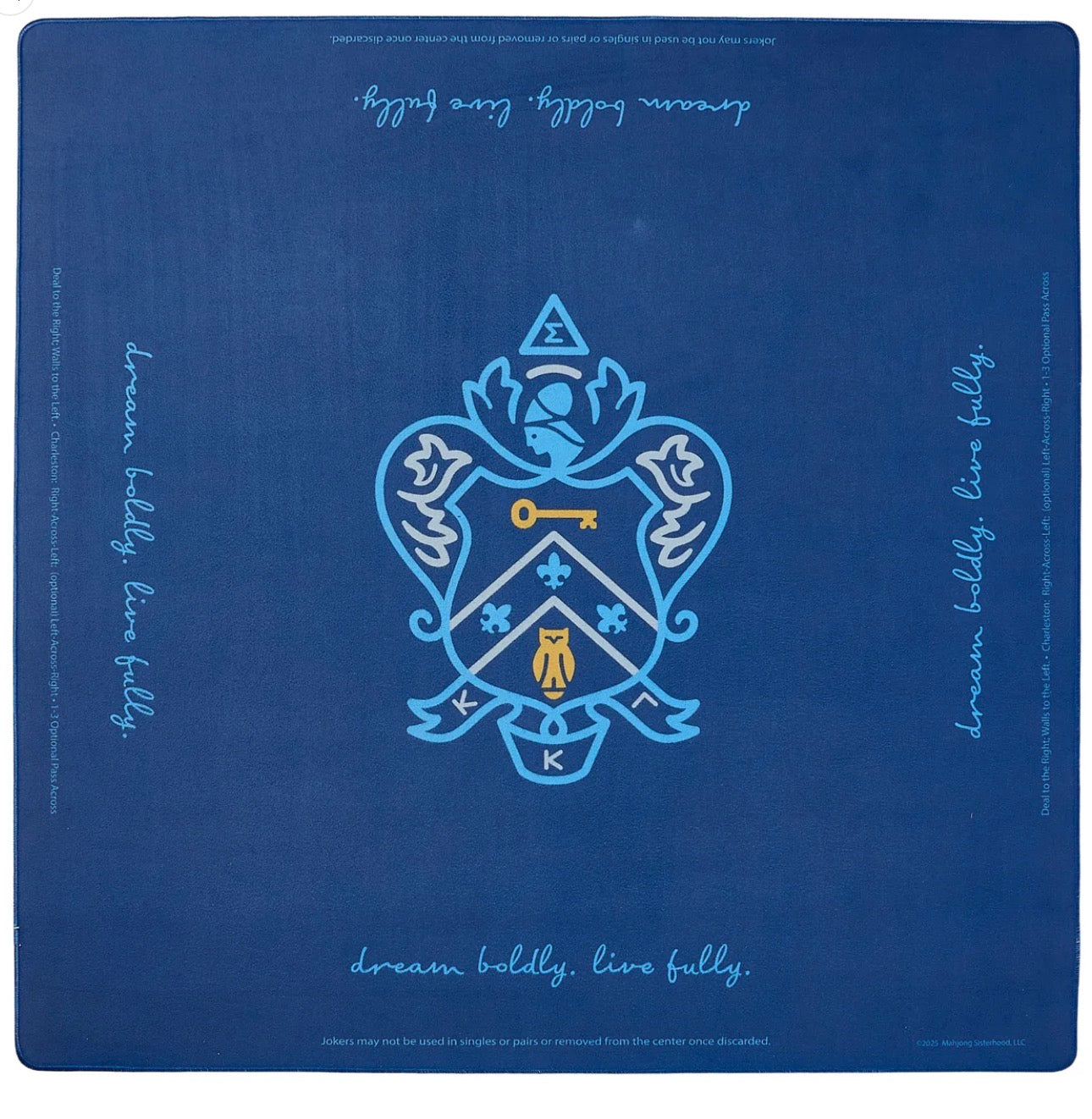 Mahjong Sisterhood Kappa Kappa Gamma Bid Day Bundle- Mahjong Tiles, Mat, and Shufflers