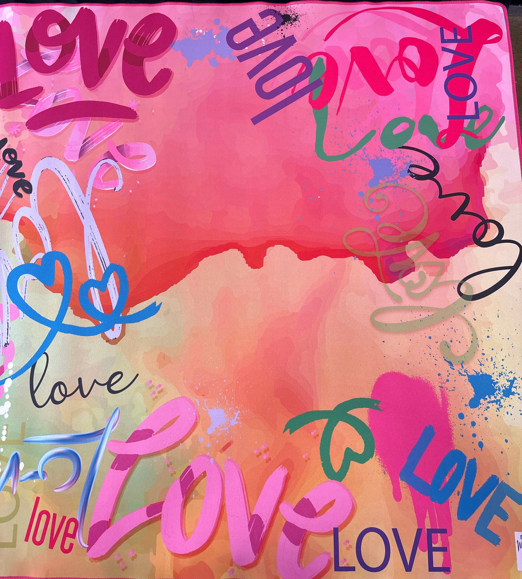 Bespoke  double sided love  graffiti  mahjong mat