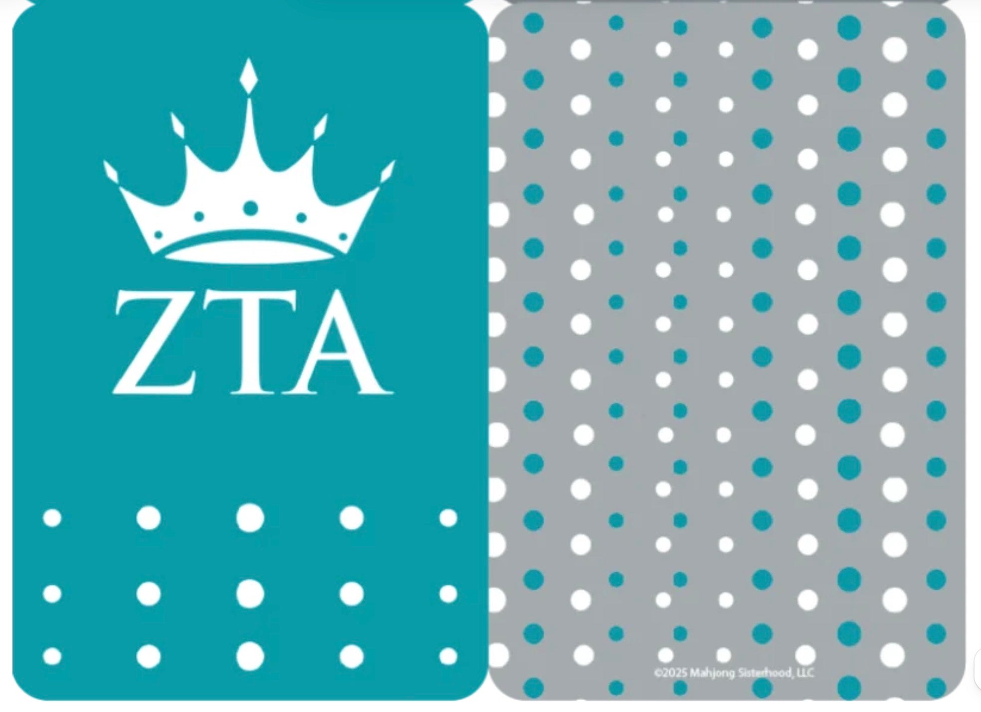 Mahjong Sisterhood Zeta Tau Alpha Bid Day Bundle - Mahjong Tiles, Mat, and Shufflers