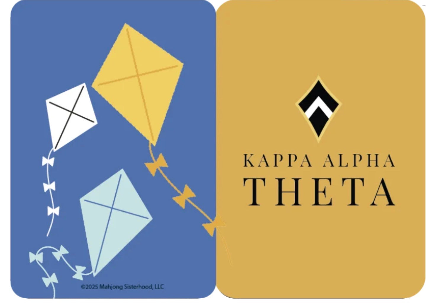 Mahjong Sisterhood Kappa Alpha Theta Bid Day Bundle- Mahjong Tiles, Mat, and Shufflers